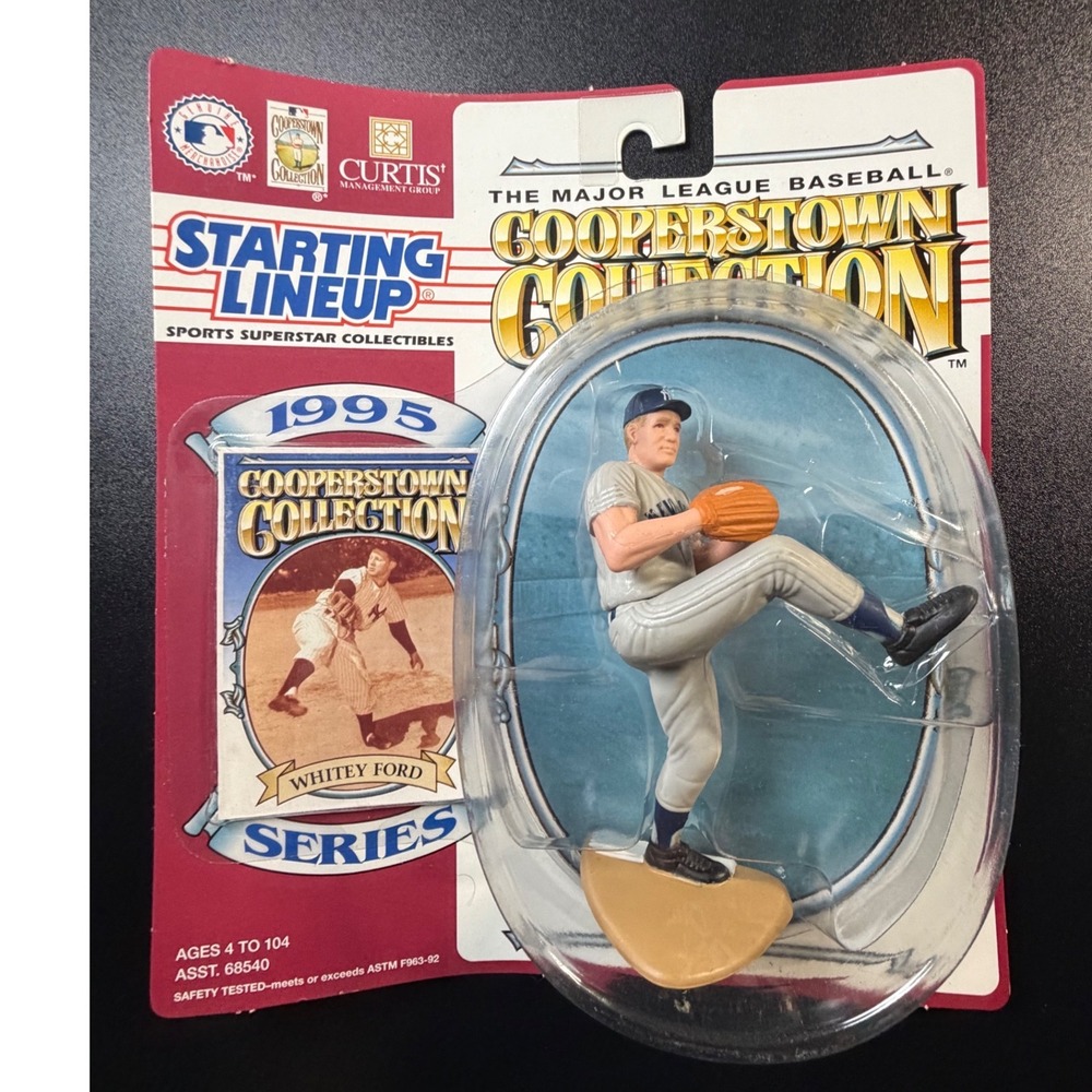 1995 Starting Lineup Cooperstown Collection Whitey Ford New York Yankees Kenner - Picture 1 of 2